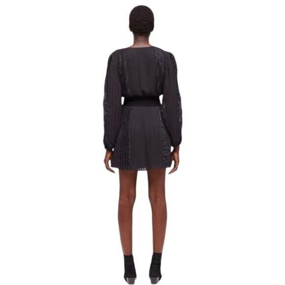 The Kooples Vestaire Lace Trim Pleated Dress Size 1 (US 4) NEW $415 - Picture 3 of 13